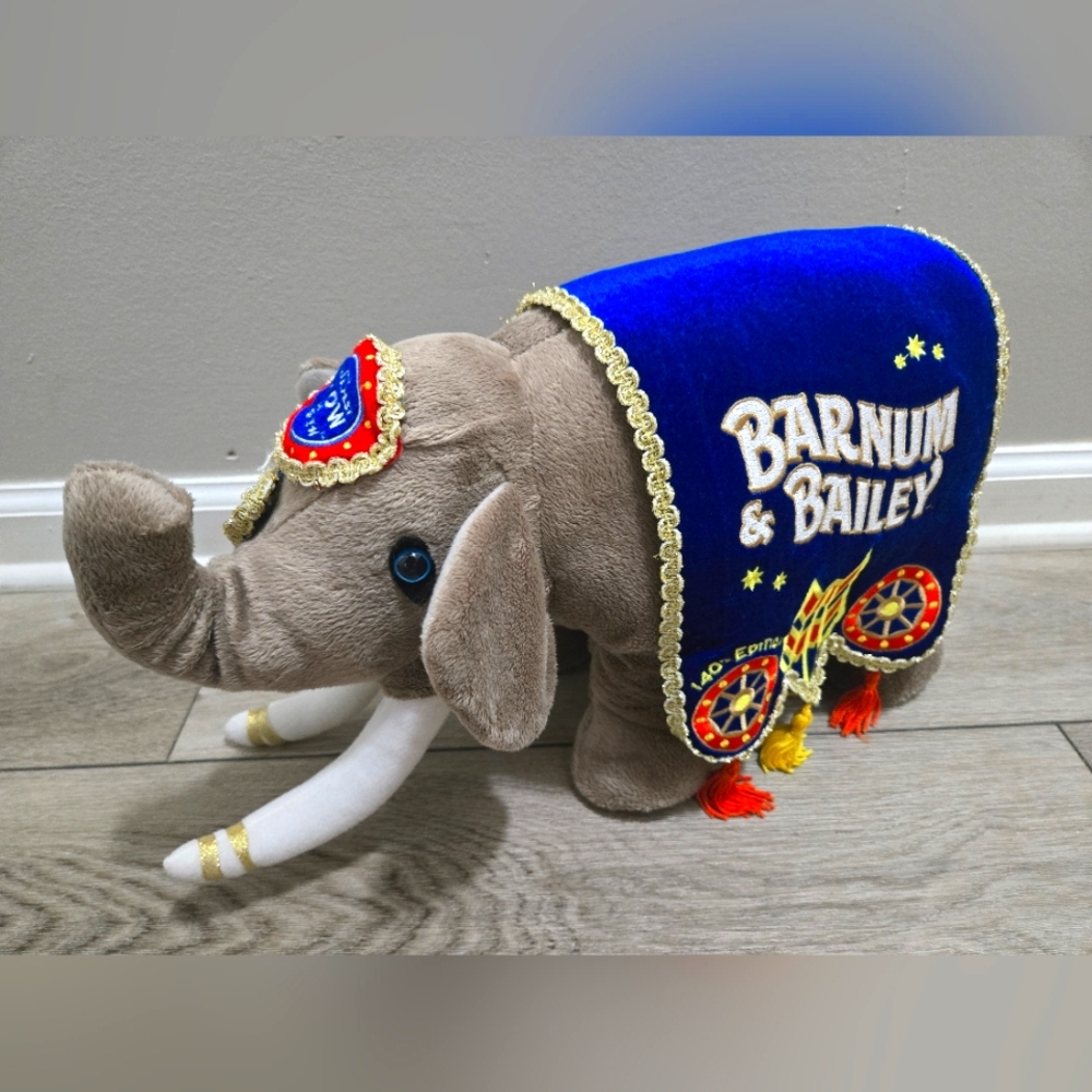 Ringling Bros Barnum Baily Circus Elephant Plush 17" 140th Edition Stuffed Toy